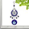 Evil Blue Eye Pendant Decor  Rhinestone Protection Good Luck Charm Turkish Evil Eye Charm Wall Decorations for Office Car