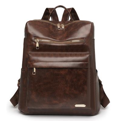 Fashion PU Backpack for Women Large Capacity Fashionable Simple Commuting Women Travel Backpack