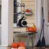 Decorazione di Halloween Ciondolo in Metallo Siluetta Forno Strega, Adatto per Feste, Non Richiede Alimentazione, Decorazione Porta a Tema Fantasma di Halloween