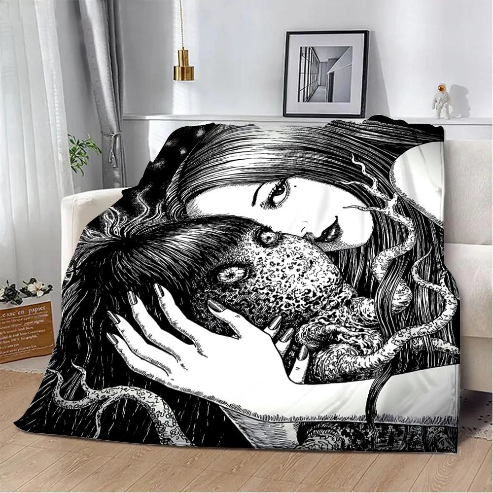 Thriller Manga Junji Ito Tomie Printed Blanket Picnic Blankets Warm Blanket Soft and Comfortable Home Travel Birthday Gift
