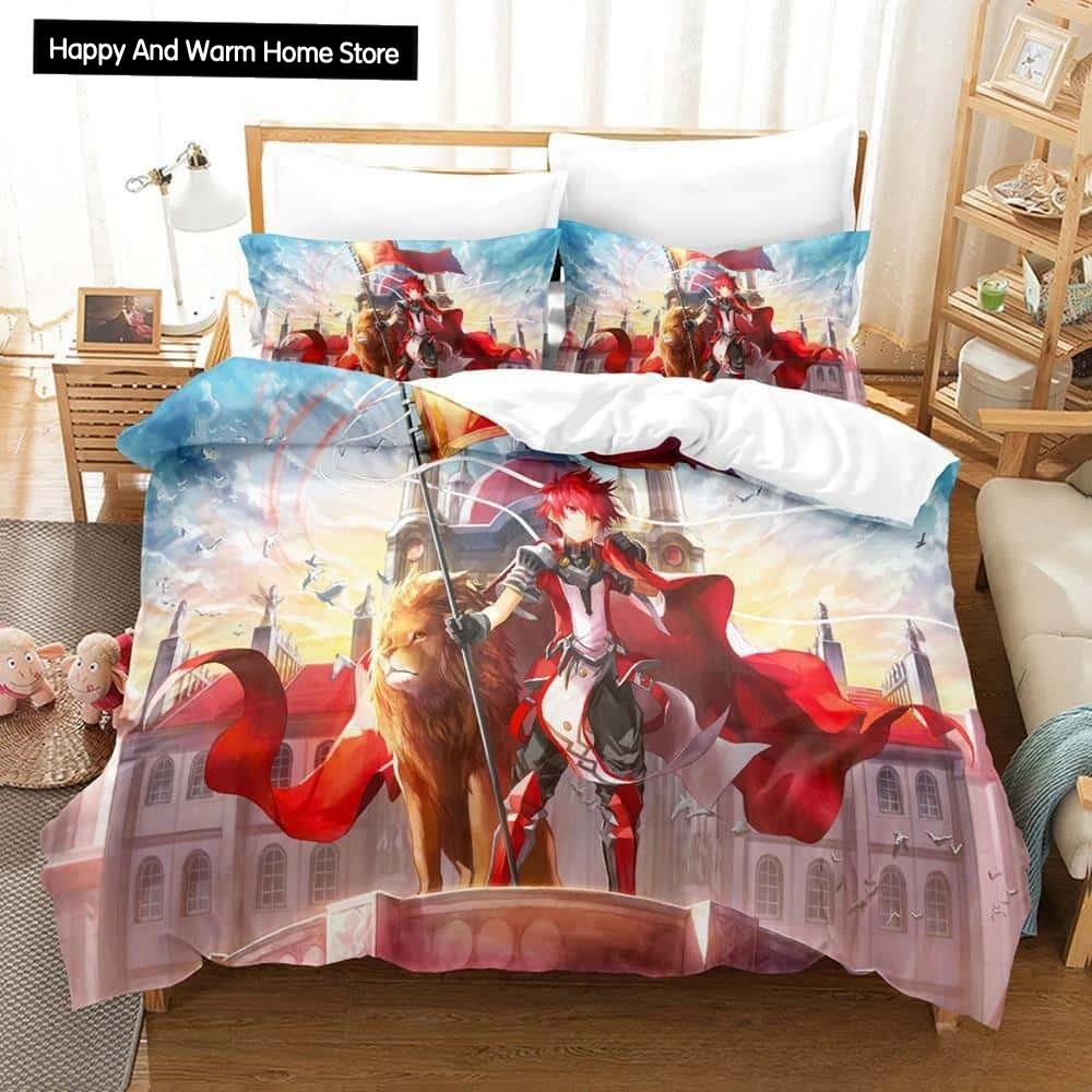 3D Print Anime Elsword Bedding Set Single Twin Full Queen King Size Bed Set Adult Boy Bedroom Duvet cover Sets For Home Textiles