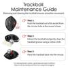 Kablosuz Trackball Mouse 2.4G RGB Ergonomik Şarj Edilebilir Rollerball Fareler 3 Cihaz Bağlantısı Başparmak Kontrolü PC iPad için