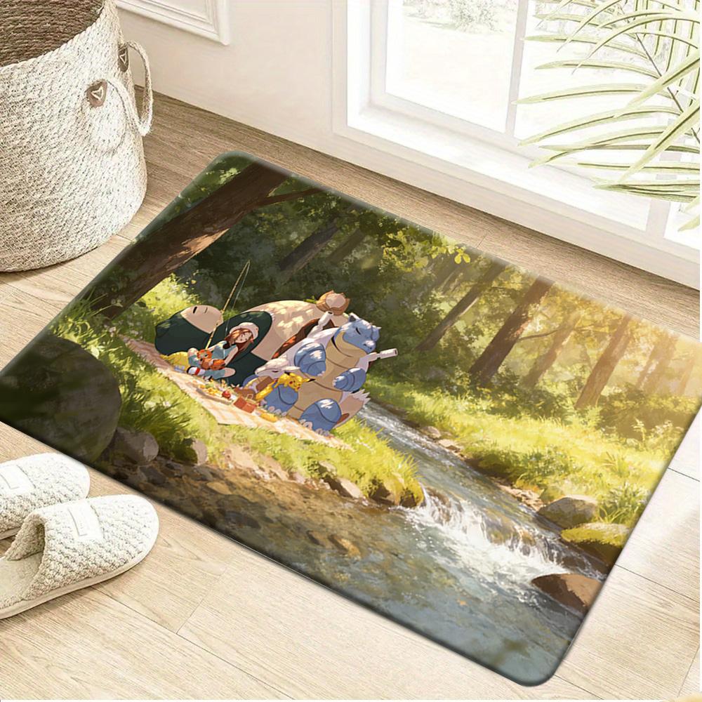 

Minimalist Forest Pokemon Characters Print Non-slip Doormat, Soft Absorbent Floor Rug for Home Decor 40cm x 60cm