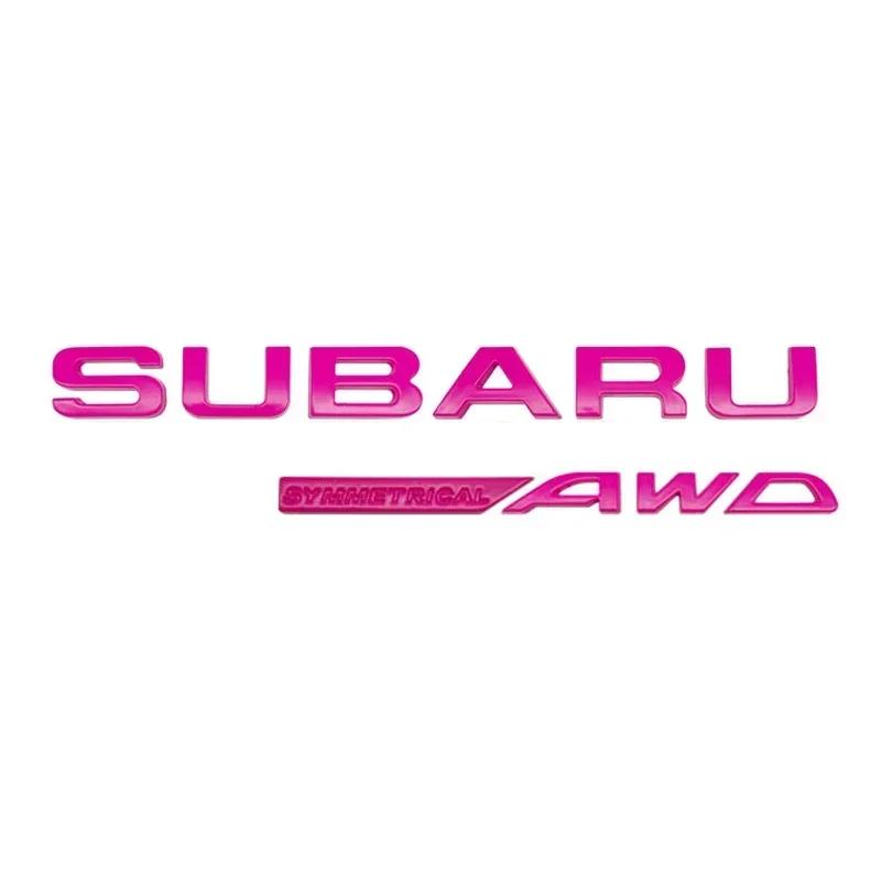 For Subaru BRZ SYMMETRICAL AWD Logo WRX Forester XV Outback Impreza Car Badge Letter Sticker Trunk Emblem WW222