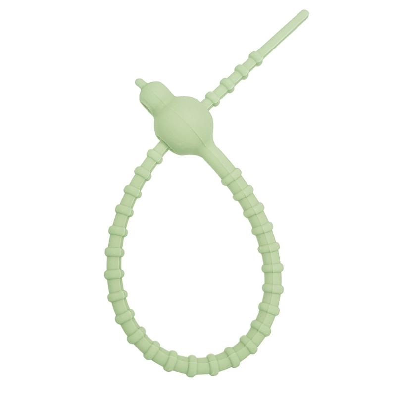 5Pcs Silicone Cable Ties Reusable Rubber Twist Ties Multipurpose Elastic Wire Organizers Rubber Cord Tidying Tool