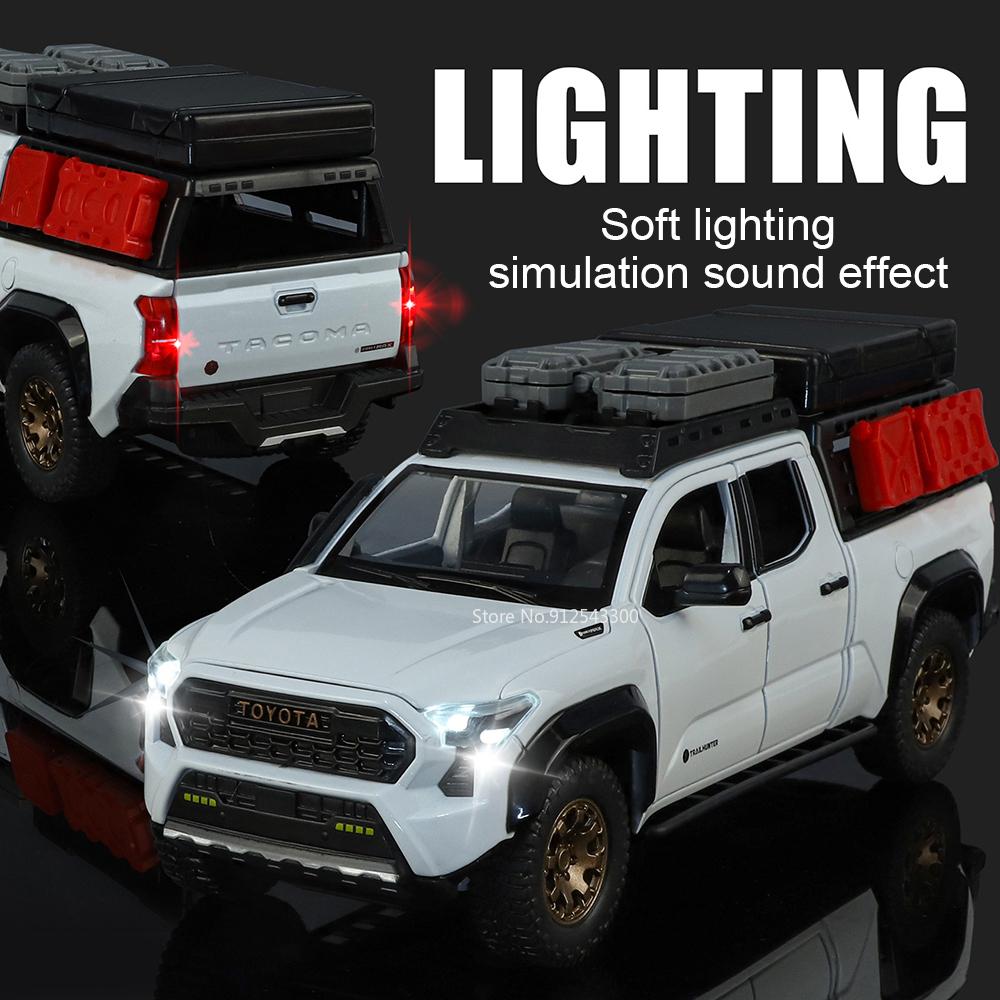 1:24 Scale TACOMA F150 RV Alloy Toy Car Model Diecast Metal Sound Light Simulation Vehicle Models Children's Educational Toys
