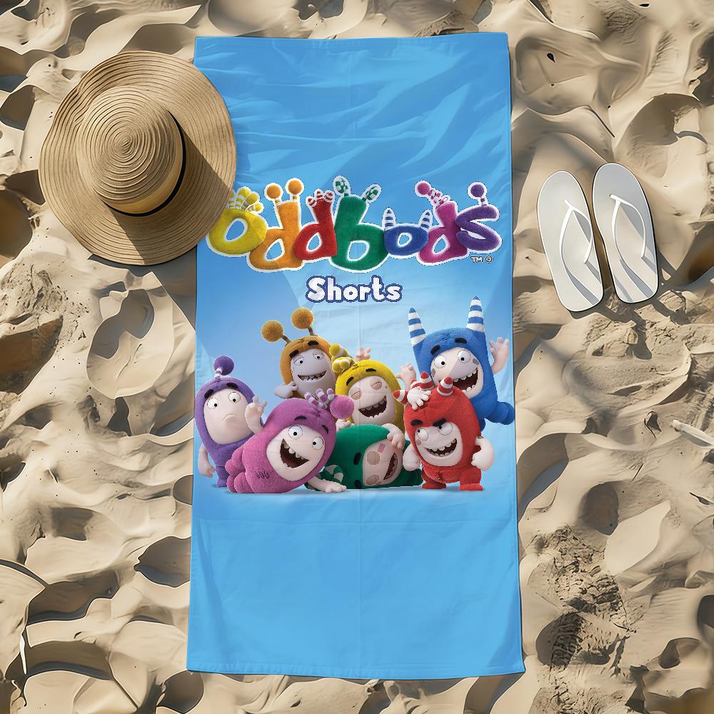 Cute Towel Beach Towel Oversized Quick O-Oddbods-S Dry Towel Cartoon Funny Absorbent Soft Swim BeachTowels for Men Women