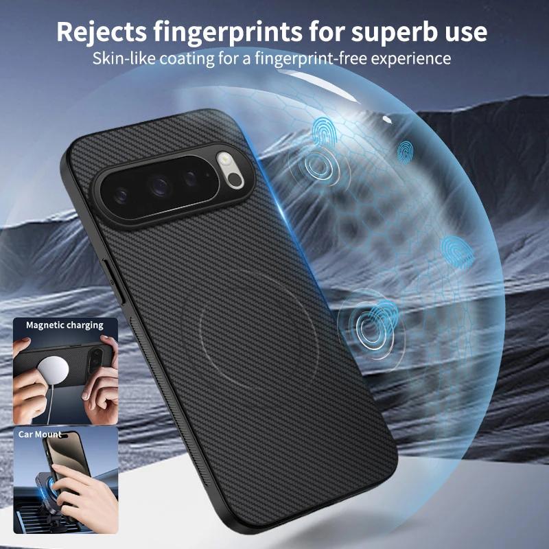 For Google Pixel 10 Pro XL 9A Phone Case Magnetic Wireless Charging Lens Protection Shockproof Silicone Back Cover Shell Cases