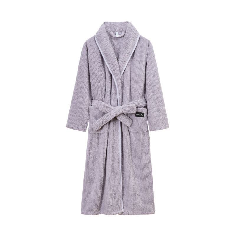 Nightgown Women'S Autumn And Winter Coral Fleece Men'S Bathrobe Couple Pajama Set Extended Yukata Thickened Winter