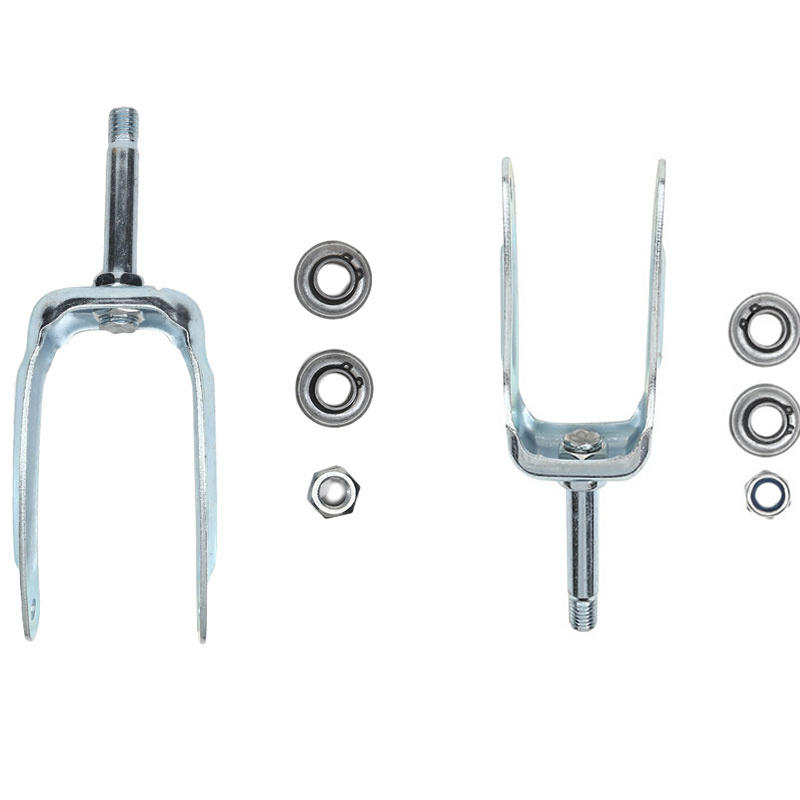 Steel Wheelchair Fork 6/7 Inch Wear-resistant Front Wheel Bracket With Bearing Wheelchair Front Wheel Support