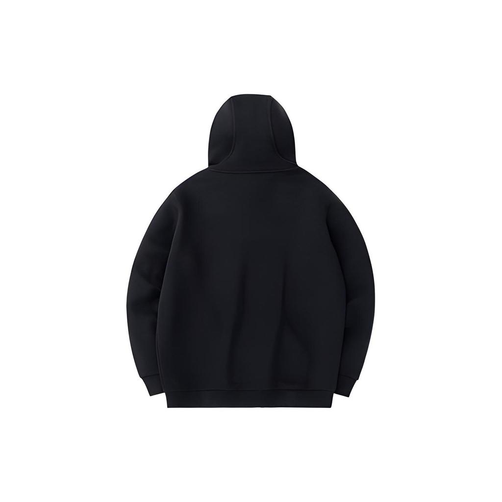 Anta Basketball Series Letter Stripe Hooded Pullover Sweatshirt Men Tops Black 152311767-4
