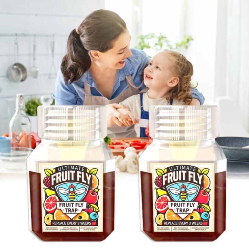 23ml Fruit Fly Trap Refill Bait Powerful Attraction for Bars Kitchens Indoor Use Long Lasting Bug Catcher Safe for Family