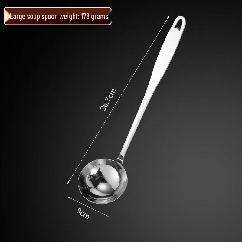 304 Edelstahl Suppenkelle mit langem Griff und Abtropflöffel Set