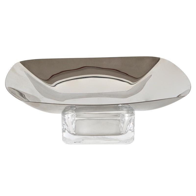 Nordisch Minimalistisch Weiche Dekoration Metall Kristall Obstschale Ornamente Musterzimmer Designer Exquisite Desktop Passende Handwerkskunst