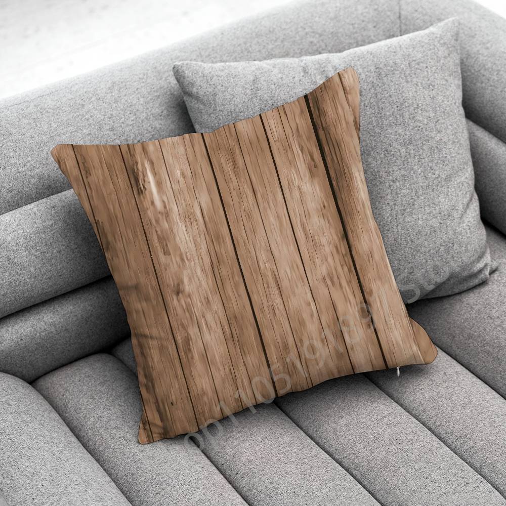 Natürliche Holzbaumstruktur Kissenbezug für 55x55cm 40x40cm 45x45cm 50x50cm 30x30cm Quadratischer Büro-Kissenbezug