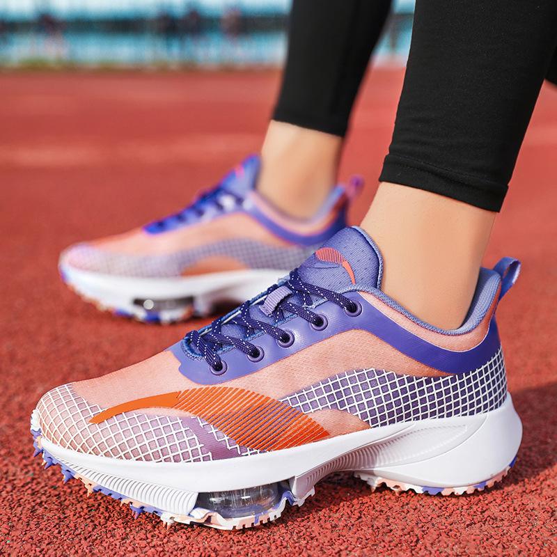 Marathon running shoes men's and women's ZOOM air cushion sports shoes student long jump physical training track and field shoes nail shoes