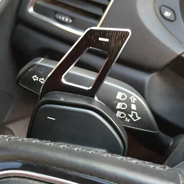Black Aluminum Alloy & Plastic Car Steering Wheel Shift Paddles (1 Pair) for Ao