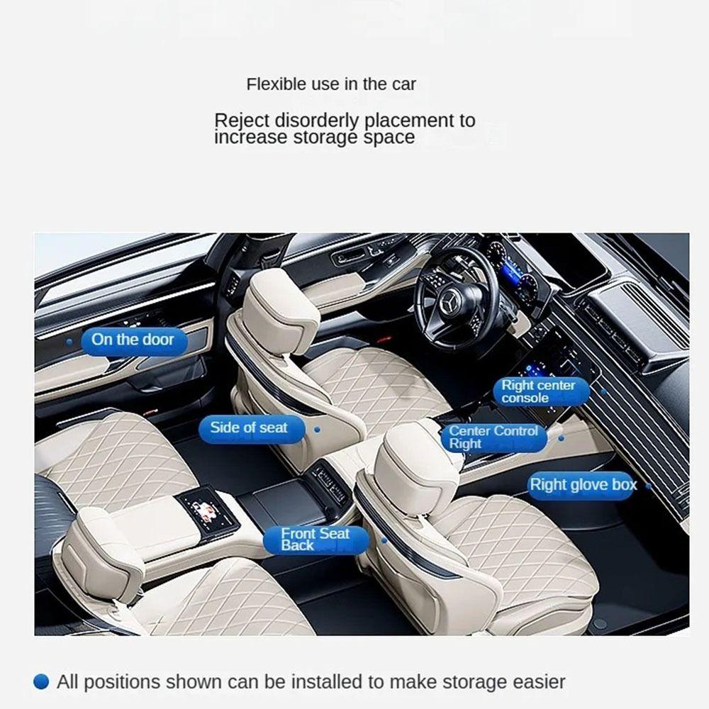 PU Leather Car Organizer Storage Bag Reserved Car Purse Bag  Receipts  Card