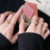 Gold Fashion Niche Design Sense Elegant Diamond Ring Wheat Ear Medieval French Fashion Light Luxury Ring Women