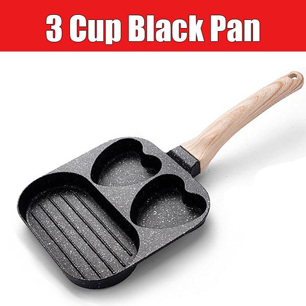 Nonstick Omelette Skillet Egg Frying Pan Heart-Shaped Healthy Breakfast Pancake Hamburger Bacon Pan with Heat-Resistant Handle