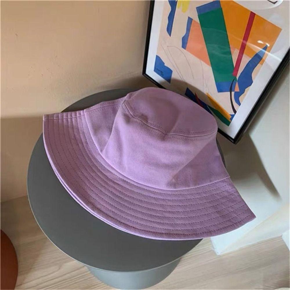 Cotton Candy Color Fishmen Hat UPF 50+ Wide Brim Sun Hat Lightweight Solid Color Bucket Hat  Summer