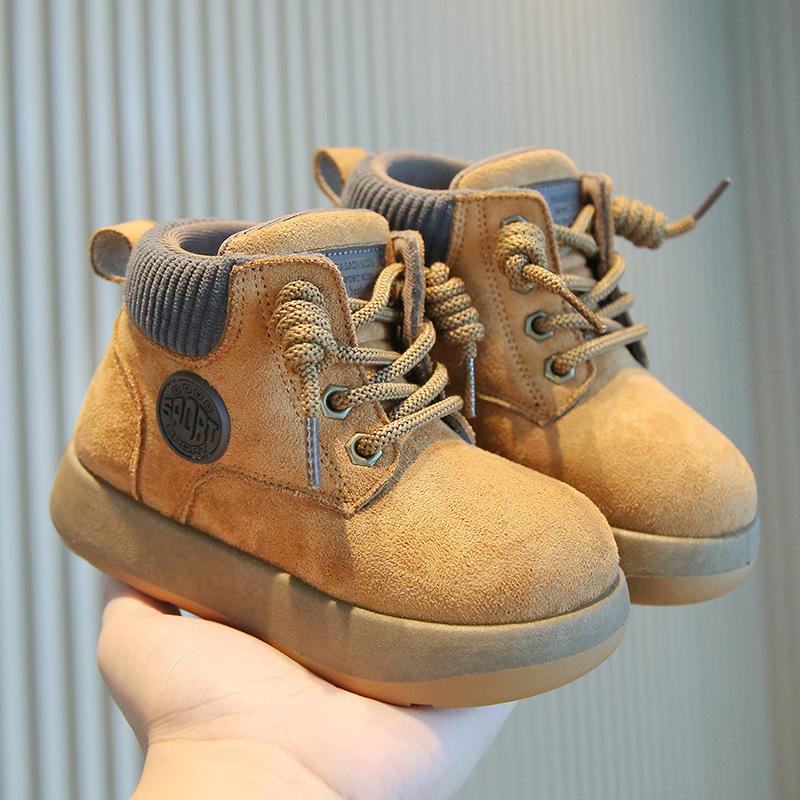 Children's Martin boots 2025 spring and autumn new boys' short boots British fashion girls' leather boots soft-soled baby shoes list