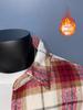 Men's Thickened Plaid Shirt Jacket with Lapel and Pockets - Autumn/Winter