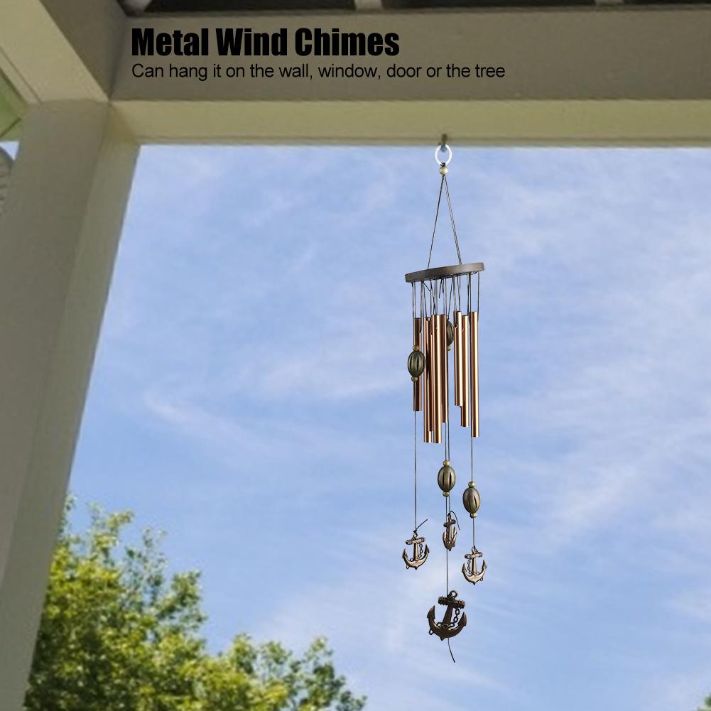 Copper Alloy Metal Tube Hanging Wind Chimes for Room Outdoor Yard Garden Decoration