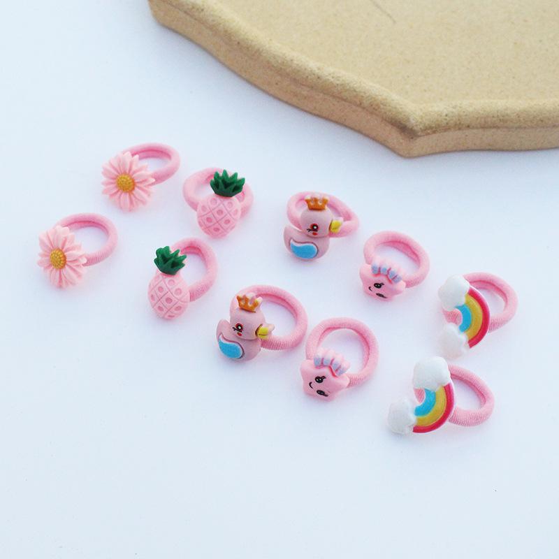 

10 шт. Аксессуары для волос для девочек Эластичные резинки для волос Детские Банты для волос Детские Новые Резинки Повязка для волос для девочки Резинка для волос Корейские