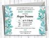 Darling Souvenir Custom Blue Floral Printed Baby Shower Invitations Boy  Girl| 10 Personalized Invites With Envelopes 5 x
