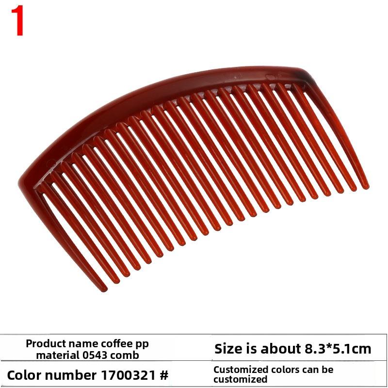 

Вставки для расчески для волос Аксессуары для расчески для волос в древнем стиле Заколки для волос Головной убор Пластиковые прижимные расчески для волос 1pc кофейный