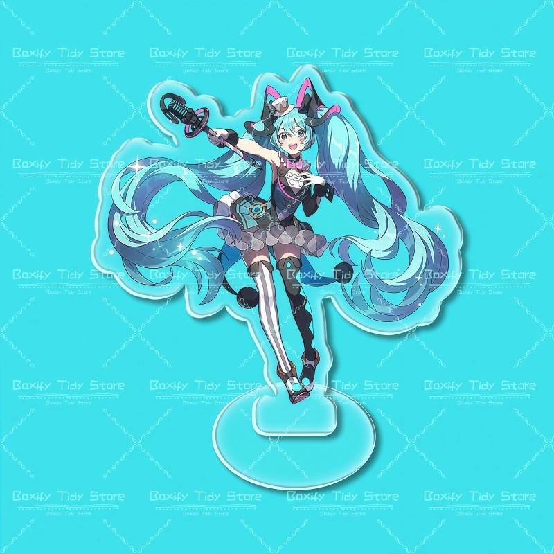 

Anime Blue Hair Virtual Singer Acrylic Stand Figure Kawaii Desk Decor Collection Gift for Fans 15cm