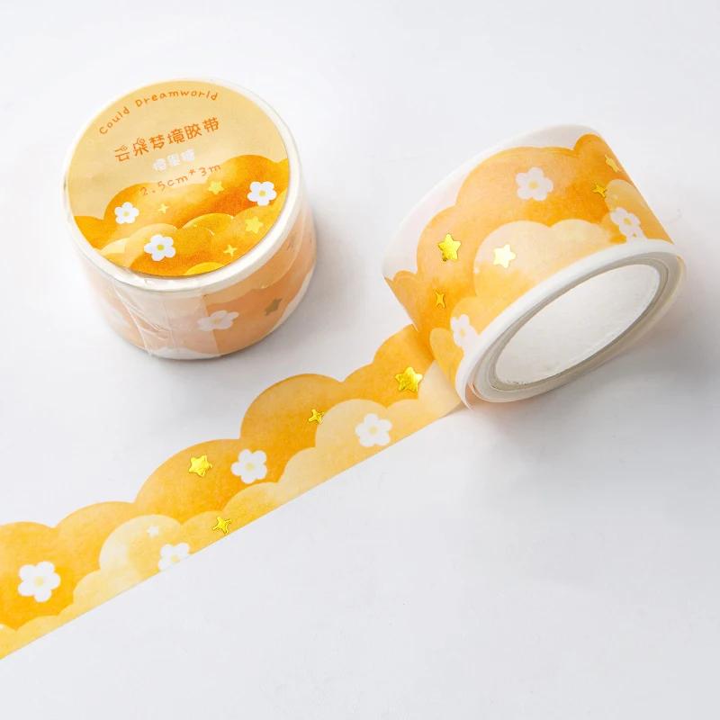Kawaii Gradient Clouds Washi Tapes DIY Scrapbooking Journal Planner Diary Stickers Cute Masking Tape Korean Stationery OfficeKaw