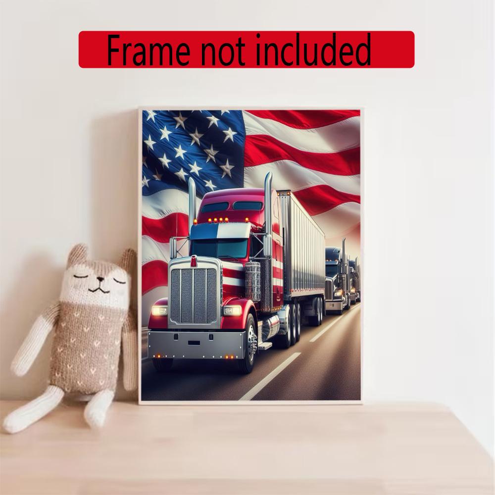 Kenworth 5D Round Diamond Painting Kit Diamond Embroidery Painting Rhinestones Mosaic Frameless Handwork Decoration Arts