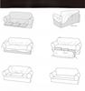 Elastic Two-piece Sofa Cover for the Tianshu Sofa, Stylish Brown