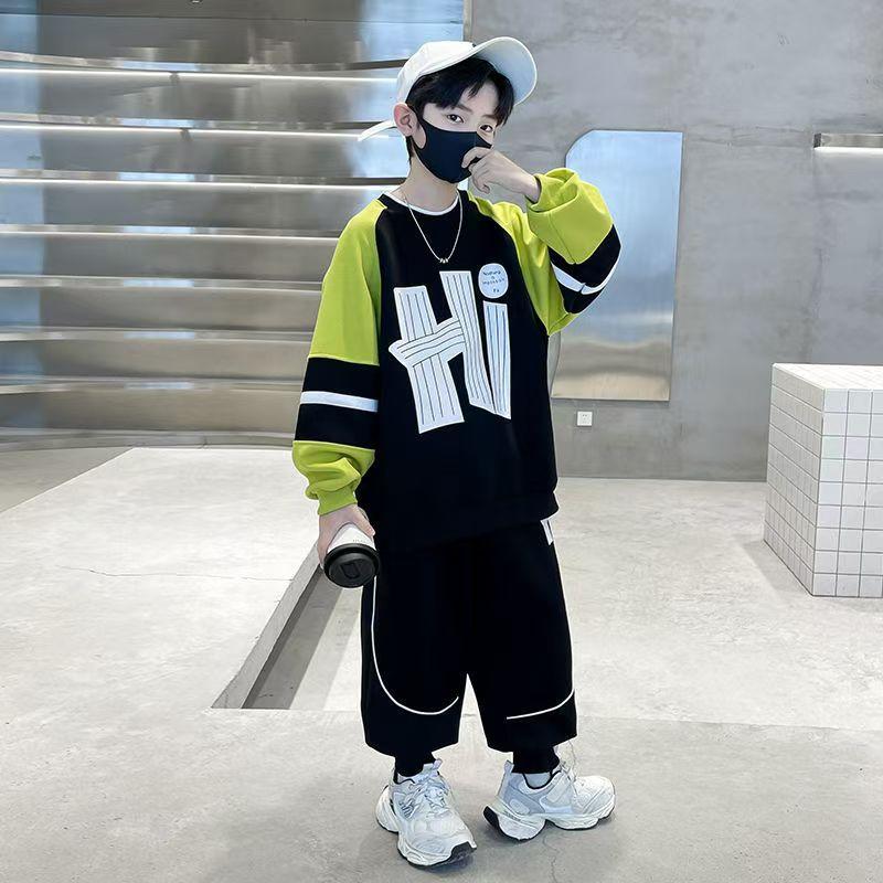 Boys Fashion Hoodie Set 2025 Spring and Autumn Children Leisure Set