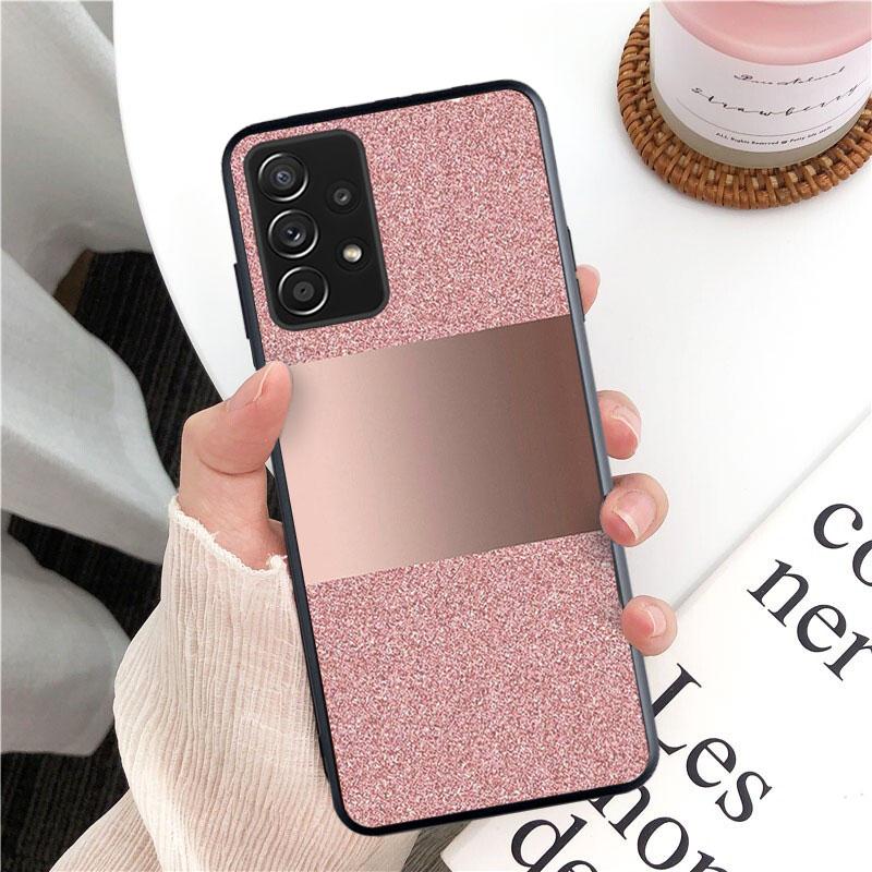 Neue Luxus Rose Gold Diamant Herz Telefon Fall Für Samsung Galaxy A13 A03 A12 A32 A71 A11 A21S A02 A52 A72 a51 A50 A70 A31 M31