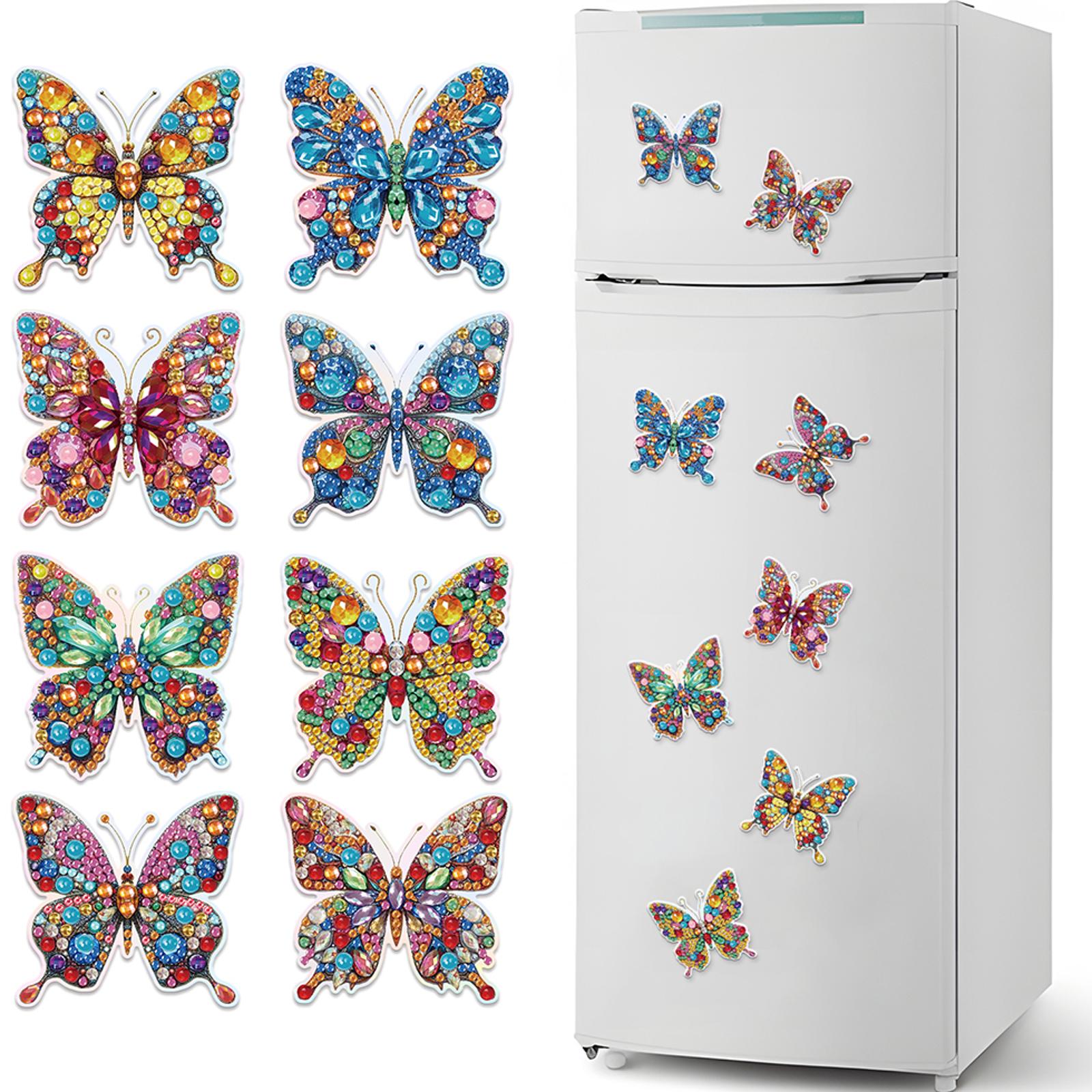 

6/8PCS Animals Diamond Painting Art Fridge Magnets for Household Refrigerator Decor DIY Diamond Art Refrigerator Ornaments Kits