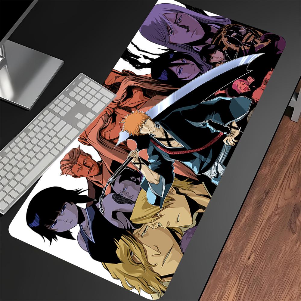 White Mouse Pad Anime Large Mousepad Bleach Manga Panel Laptop Office Rubber Soft Table Mat Pc Keyboard Gaming Non-Slip Carpet