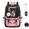 New Ghost Destroyer Peripheral Animation Korean Edition Student Leisure School Bag Large Capacity Multifunctional Backpack with USB
