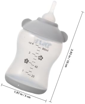 Warmhm Pet Nursing Bottle Set 80ml for Newborn Kittens Puppies Plastic Silicone Portable Controlled Feeding for Lambs Rabbits