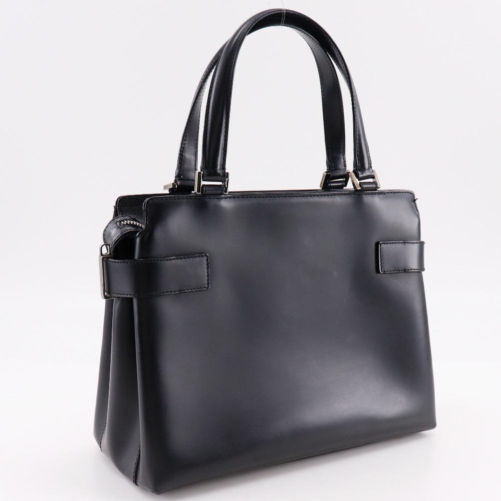 Salvatore Ferragamo Gancini Handbag AQ-21 0167 Black Leather Women Used