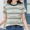 Navava Daily Casual STripe Round Neck ShorT Sleeve T shirT nT3350