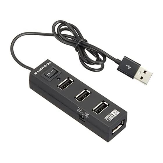 4-портовый USB-хаб с переключателем черный PC-SH4PP1-K