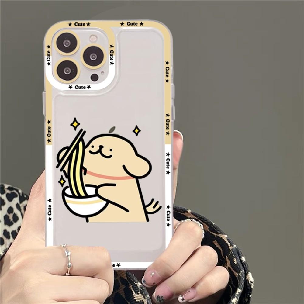 Cartoon Line Dog Phone Case For iPhone 14 13 12 11 Pro Max XS X XR SE 2020 6 7 8 Plus Mini Protective Cover