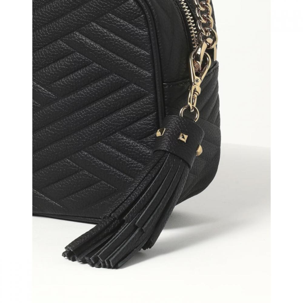 Daks Black Check Embossed Chain Crossbody Bag Dcba2f361bk