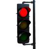 Intersection Traffic Signal L-Shaped Red & Green Light Pole