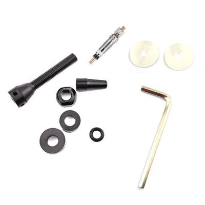 1 Set Tubeless-Ventilkit mit Schraubenschlüssel CNC-gefräster Superleichtmetall-Ventilaufnahme