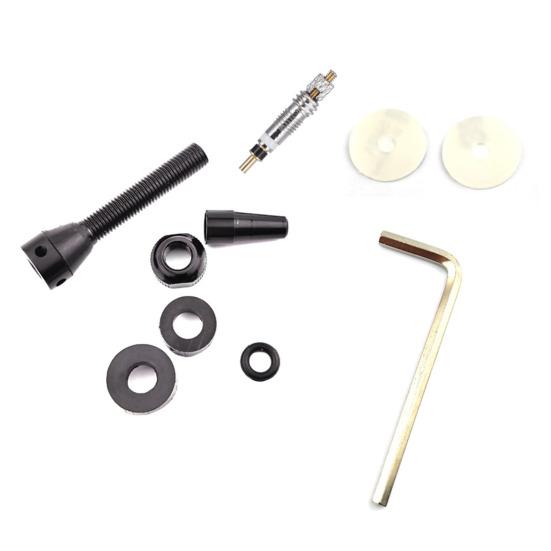 1 Set Tubeless Valve Kit with Wrench CNC Machined Super Light Metal Stem
