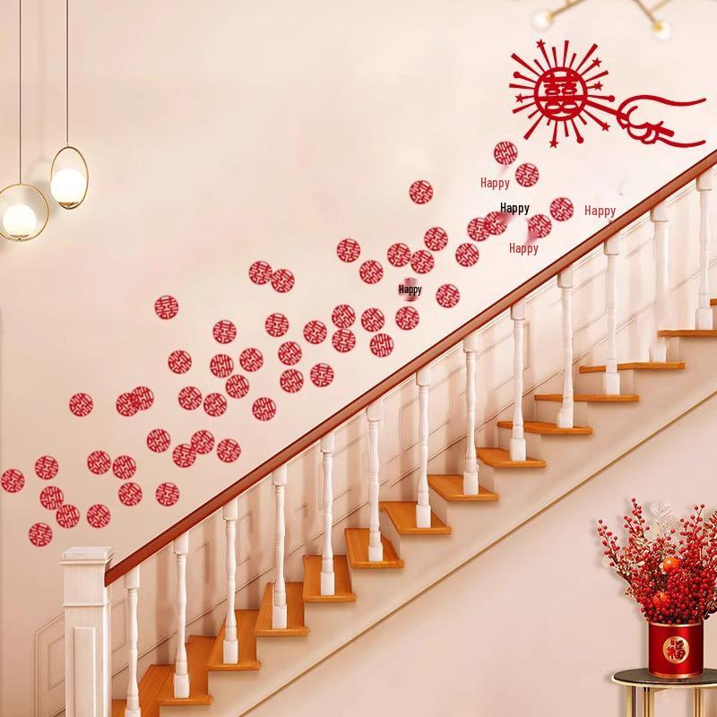 2025 Stylish Xi Character Sticker for Wedding Room and Stairway Decoration